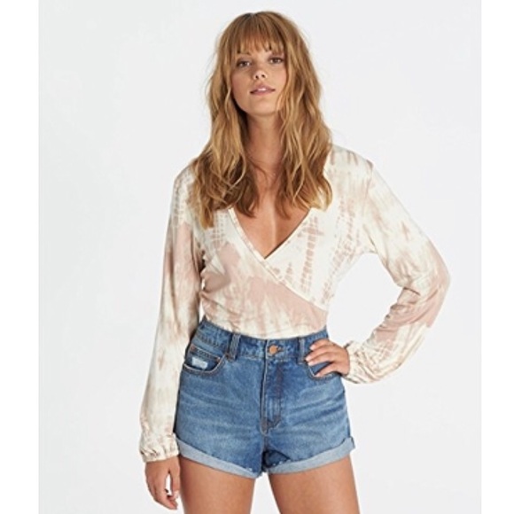 Billabong Tops - Tie Dye Crossover Bell Sleeve Top